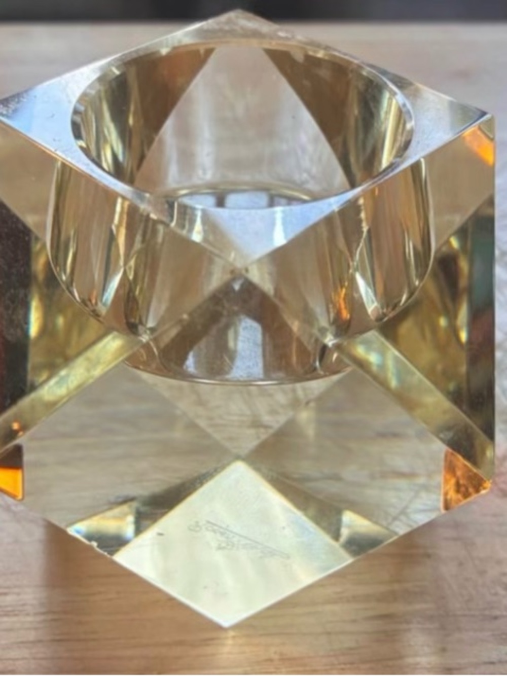 Rosenthal Faceted Crystal Candle Holder
